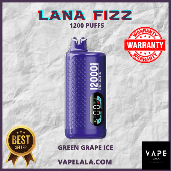 LANA FIZZ 12000PUFFS GREEN GRAPE ICE
