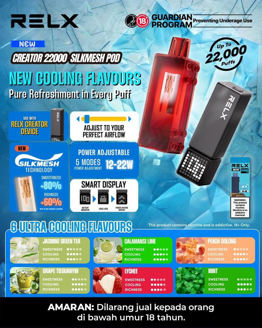 悦刻积木22000口 口味与设备说明 RELX Creator 22000 Chinese guide in Malaysia
