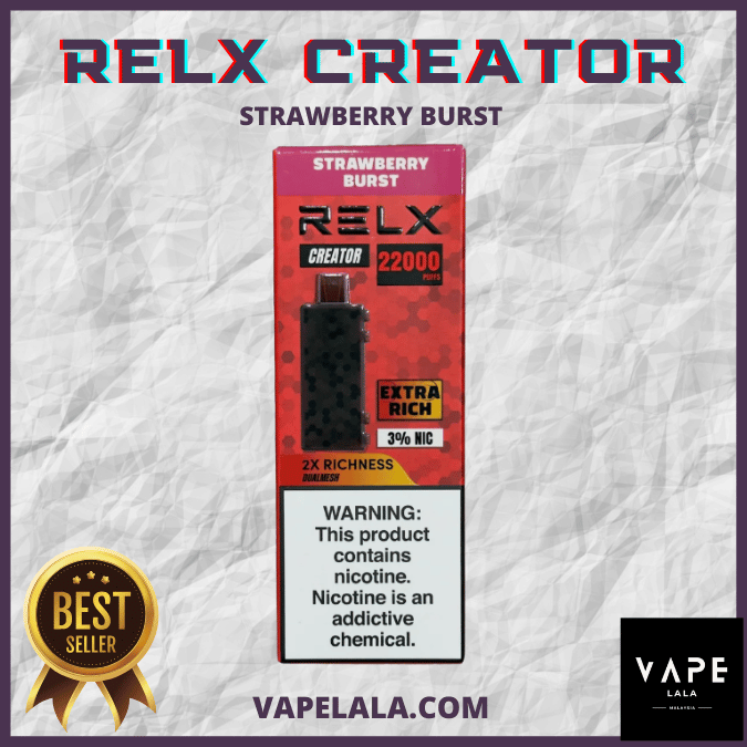 RELX Creator 22000 Strawberry Burst pod flavour in Malaysia