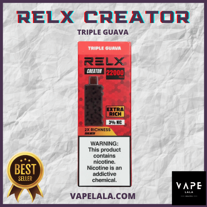 RELX Creator 22000 Triple Guava pod flavour in Malaysia