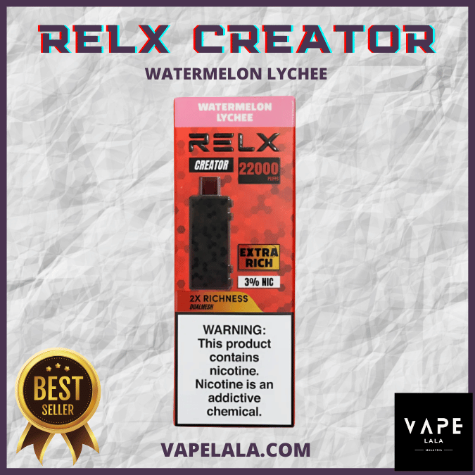 RELX Creator 22000 Watermelon Lychee pod flavour in Malaysia