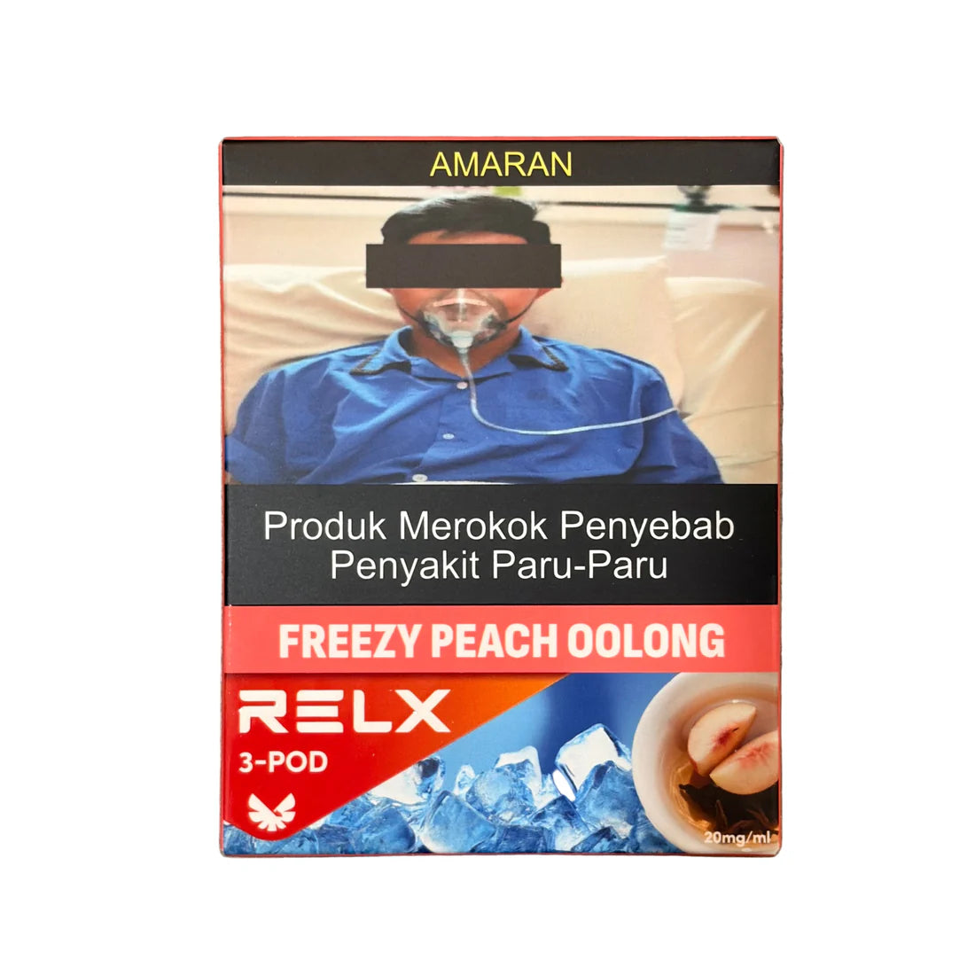 Relx Pod Real Infinity, Freezy Peach Oolong flavor, Vape Malaysia - Vapelala