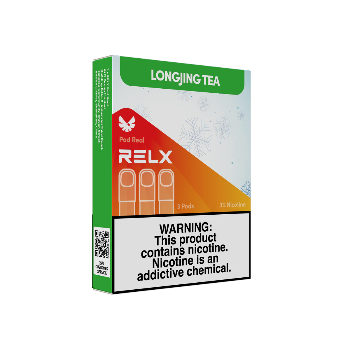 Relx Pod Real Infinity, Longjing Tea flavor, Vape Malaysia - Vapelala