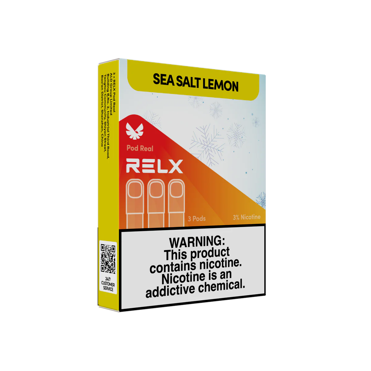 Relx Pod Real Infinity, Sea Salt Lemon flavor, Vape Malaysia - Vapelala